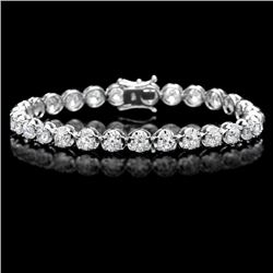 18k White Gold 9.50ct Diamond Tennis Bracelet
