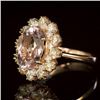 Image 2 : 14K Gold 3.53ct Morganite 1.45ct Diamond Ring