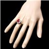 Image 3 : 14k White Gold 5.00ct Ruby 0.90ct Diamond Ring