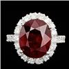 Image 1 : 14k White Gold 11.50ct Ruby 1.45ct Diamond Ring
