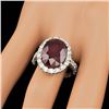 Image 4 : 14k White Gold 11.50ct Ruby 1.45ct Diamond Ring