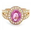 Image 2 : 14k Gold 2.4ct Tourmaline .75ct Diamond Ring