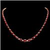 Image 1 : 14k Gold 37.00ct Ruby 1.60ct Diamond Necklace