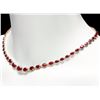 Image 4 : 14k Gold 37.00ct Ruby 1.60ct Diamond Necklace