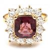 Image 2 : 14k Yellow Gold 2.40ct Spinel 2.00ct Diamond Ring