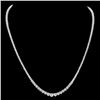 Image 1 : 18k White Gold 7.00ct Diamond Necklace