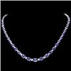 14k 26.00ct Tanzanite 1.10ct Diamond Necklace