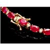 Image 2 : 14k Gold 11.50ct Ruby 0.40ct Diamond Bracelet