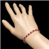 Image 4 : 14k Gold 11.50ct Ruby 0.40ct Diamond Bracelet