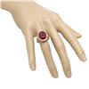 Image 3 : 14K Gold 9.99ct Ruby 1.40ct Diamond Ring