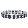 14K Gold 52.06ct Sapphire 0.63ct Diamond Bracelet