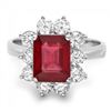 Image 2 : 14k White Gold 3.00ct Ruby 1.25ct Diamond Ring