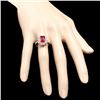 Image 4 : 14k White Gold 3.00ct Ruby 1.25ct Diamond Ring