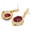 Image 2 : 14k Gold 22.50ct Ruby 1.70ct Diamond Earrings