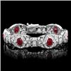 14k Gold 10.80ct Ruby 6.90ct Diamond Bracelet
