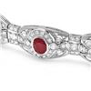 Image 2 : 14k Gold 10.80ct Ruby 6.90ct Diamond Bracelet