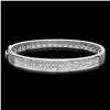 Image 1 : 14K Gold 8.40ct Diamond Bangle Bracelet