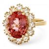Image 3 : 14k Gold 5ct Tourmaline 1.30ct Diamond Ring
