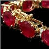 Image 3 : 14k Gold 39.7ct Ruby 0.70ct Diamond Bracelet