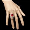 Image 4 : 14k Yellow Gold 8.50ct Ruby 2.75ct Diamond Ring