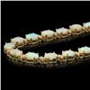 Image 2 : 14K Gold 24.51ct Opal 2.24ct Diamond Necklace