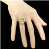 Image 4 : 14k White Gold 5.00ct Peridot 0.70ct Diamond Ring