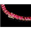 Image 4 : 14k Gold 97.5ct Ruby 1.10ct Diamond Necklace