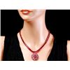 Image 5 : 14k Gold 97.5ct Ruby 1.10ct Diamond Necklace