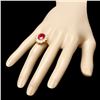 Image 3 : 14k Yellow Gold 5.00ct Ruby 2.00ct Diamond Ring