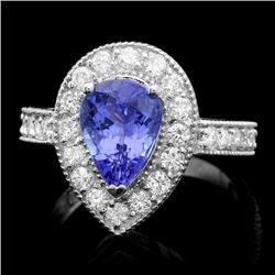 14k Gold 2.50ct Tanzanite 1.00ct Diamond Ring