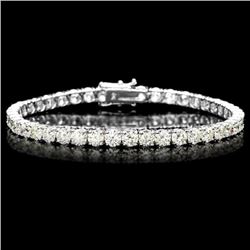 18k White Gold 12.00ct Diamond Tennis Bracelet