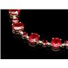 Image 2 : 14k Yellow Gold 73ct Ruby 2.00ct Diamond Necklace