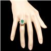 Image 4 : 18k Gold 2.00ct Emerald 2.00ct Diamond Ring