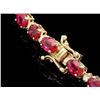 Image 2 : 14k Gold 17.00ct Ruby 0.75ct Diamond Bracelet