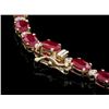Image 3 : 14k Gold 27.50ct Ruby 1.50ct Diamond Necklace