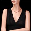 Image 4 : 14k Gold 27.50ct Ruby 1.50ct Diamond Necklace
