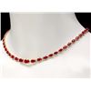 Image 5 : 14k Gold 27.50ct Ruby 1.50ct Diamond Necklace