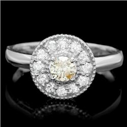 14k White Gold .67ct Diamond Ring