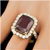 Image 4 : 14k Yellow Gold 11.50ct Ruby 1.90ct Diamond Ring