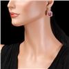 Image 3 : 14k Gold 11.4ct Ruby 1.50ct Diamond Earrings