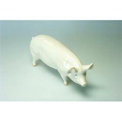 A Beswick white sow 'Wall Queen 40', black marks, 15cm wide  …