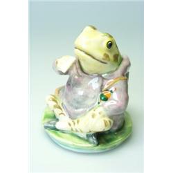 A Royal Albert Beatrix Potter 'Jeremy Fisher'  figure, copyright 1989, F Warne & Co 1950, brown m…