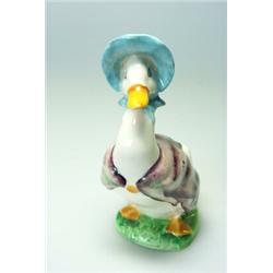 A Beswick Beatrix Potter's 'Jemima Puddleduck', copyright 1948, F Warne & Co Ltd, brown marks, 10…