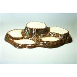 A Beswick Royal Doulton rustic stand for five Beatrix Potter figures, 32cm wide  …