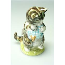 A Beswick Beatrix Potter's 'Miss Moppet', copyright 1954, F Warne & Co Ltd, brown marks, 7.5cm hi…