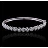 Image 1 : 14KT White Gold 2.30ctw Diamond Bangle Bracelet