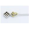 Image 7 : 0.55ctw Diamond Pendant With Chain - 18K Two-Tone Gold