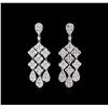 Image 1 : 3.73ctw Diamond Earrings - 18KT White Gold