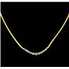 Image 2 : 1.21ctw Diamond Necklace - 14KT Yellow Gold