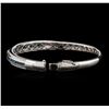 Image 3 : 2.01ctw Fancy Blue Diamond Bangle Bracelet - 14KT White Gold